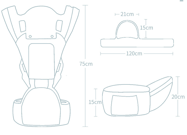 Baby Carrier with Waist Stool