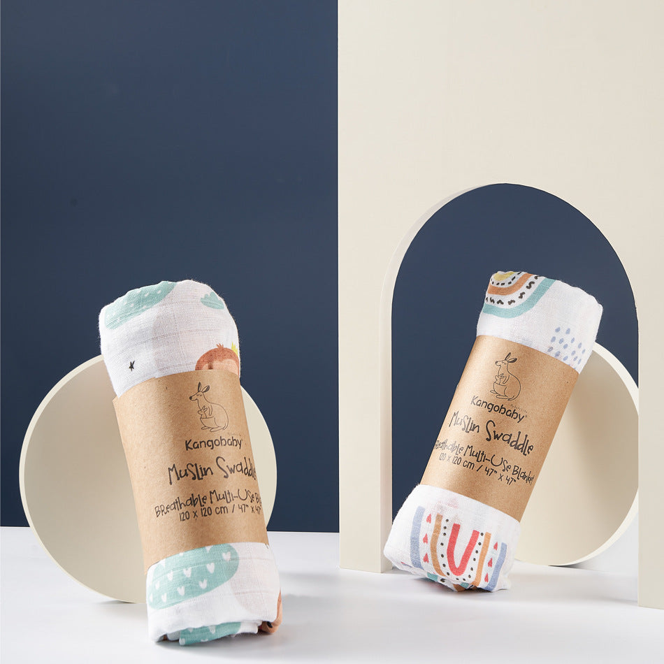 Kangobaby Soft Cotton Baby Swaddle 2 Pack